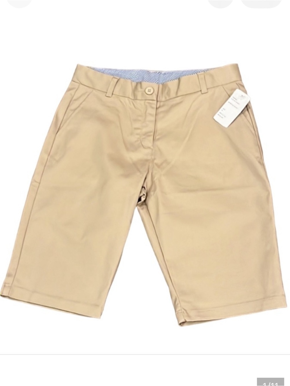 NWT Tommy Hilfiger Girl’s Khaki Bermuda Shorts Size 16  Regular